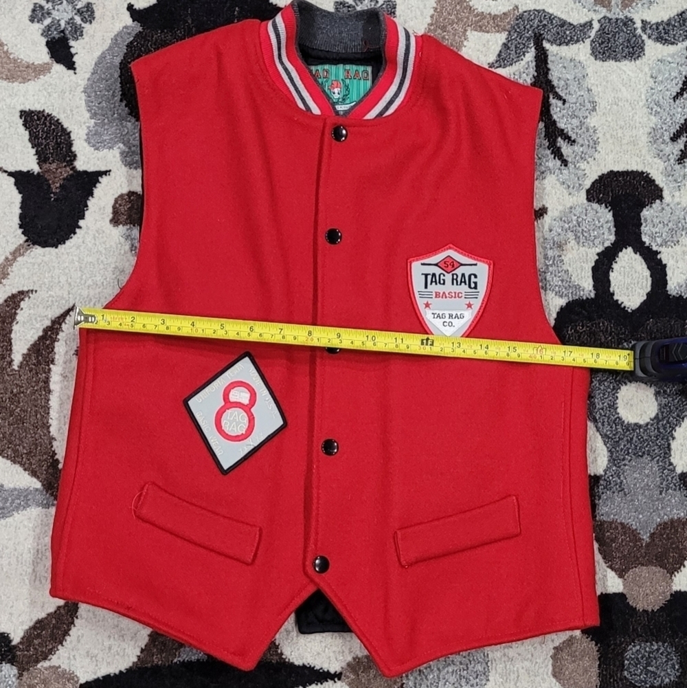 Tag Rag Red Varsity Vest 34" Chest - Picture 8 of 8